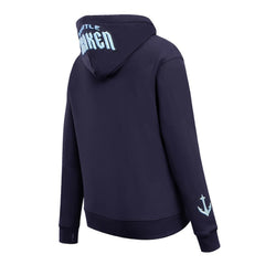 Seattle Kraken Pro Standard Women's Classic Chenille Pullover Hoodie - Navy Hoodies