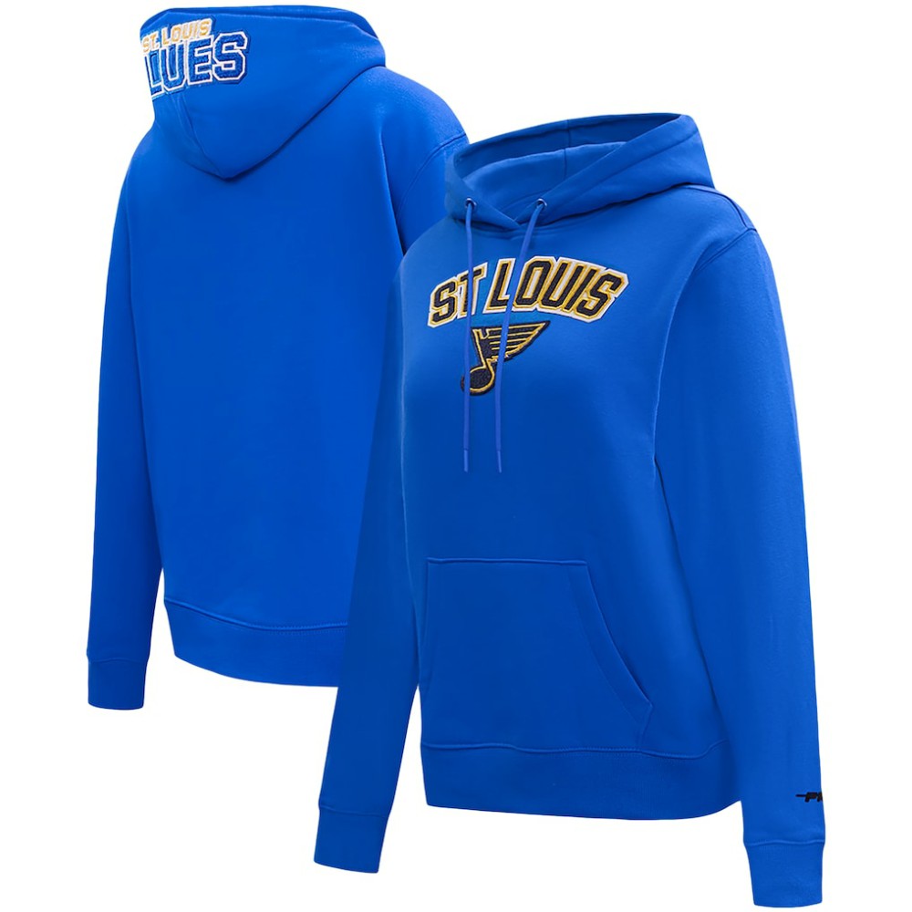 St. Louis Blues Pro Standard Women's Classic Chenille Pullover Hoodie - Blue Hoodies