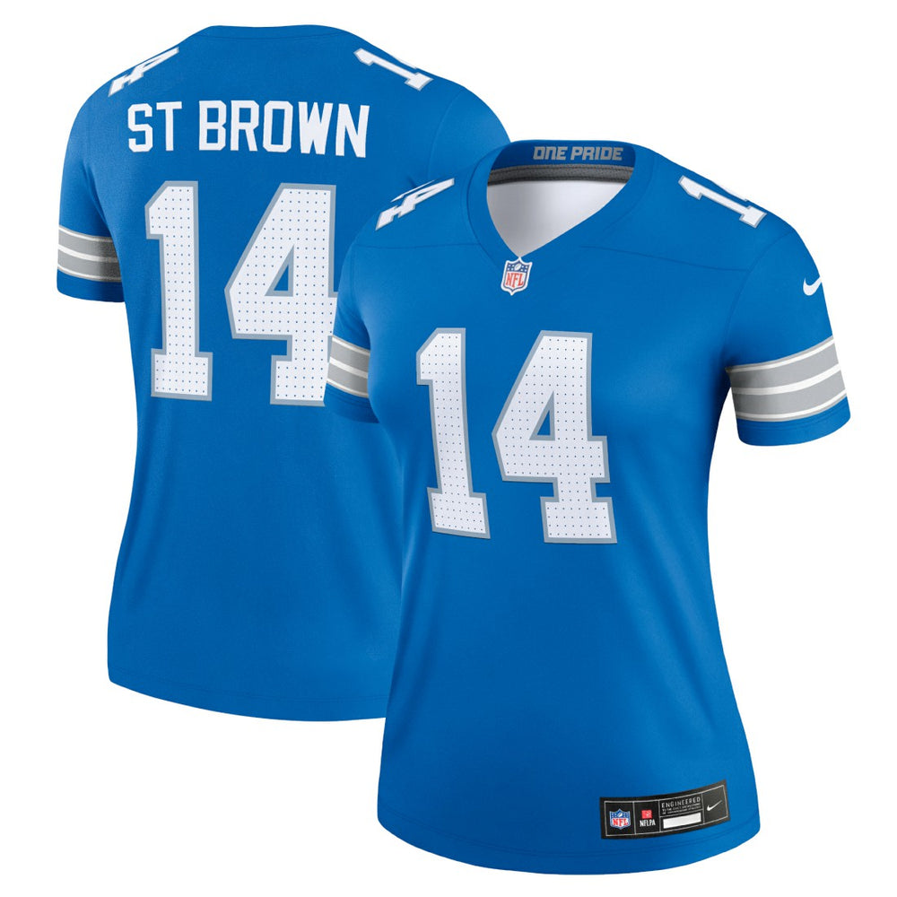 Amon-Ra St. Brown Detroit Lions Women's Legend Player Performance Top - Blue sale