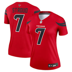 C.J. Stroud Houston Texans Women's Alternate Legend Player Performance Top - Red for sale