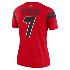 C.J. Stroud Houston Texans Women's Alternate Legend Player Performance Top - Red for sale