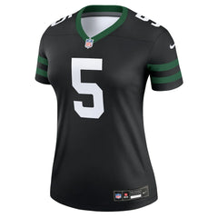 Garrett Wilson New York Jets Women's Alternate Legend Player Performance Top - Legacy Black on sale