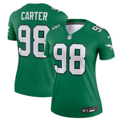 Jalen Carter Philadelphia Eagles Women's Alternate Legend Player Performance Top - Kelly Green outlet