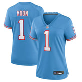 Warren Moon Tennessee Titans Women's Oilers Throwback Retired Player Game Jersey - Light Blue online