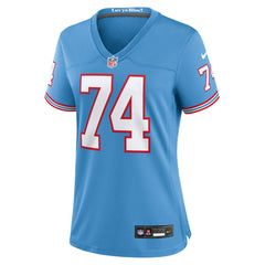 Bruce Matthews Tennessee Titans Women's Oilers Throwback Retired Player Game Jersey - Light Blue discount