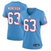 Mike Munchak Tennessee Titans Women's Oilers Throwback Retired Player Game Jersey - Light Blue sale