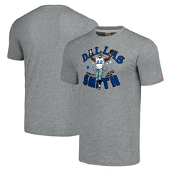 Emmitt Smith Dallas Cowboys Homage Unisex Caricature Retired Player Tri-Blend T-Shirt - Gray on sale