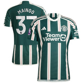 Kobbie Mainoo Manchester United 2023/24 Away Player Jersey Discount - Green