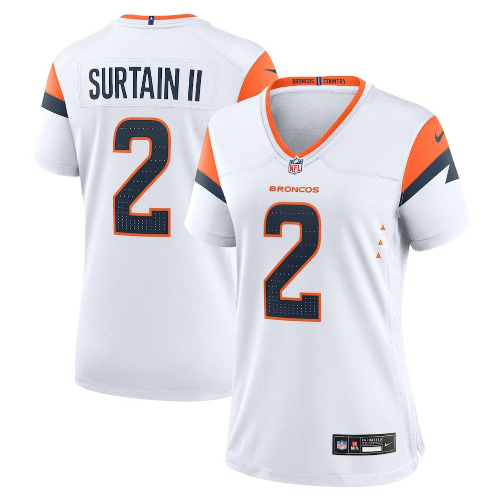 Patrick Surtain II Denver Broncos Women's Mile High Collection Game Jersey - White sale