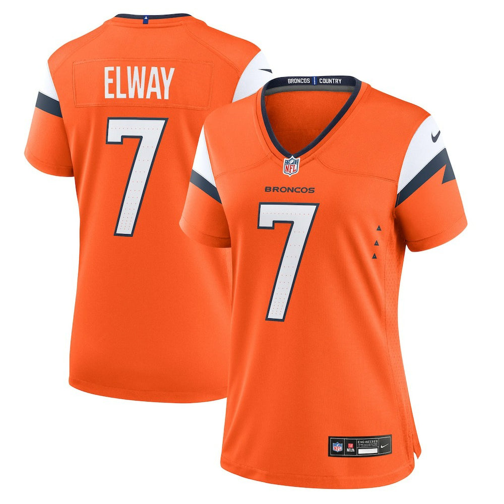 John Elway Denver Broncos Women's Mile High Collection Retired Player Game Jersey - Orange discount