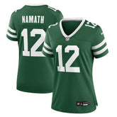 Joe Namath New York Jets Women's Retired Player Game Jersey - Legacy Green for sale