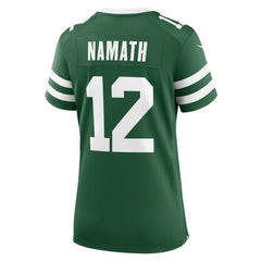Joe Namath New York Jets Women's Retired Player Game Jersey - Legacy Green for sale