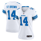 Amon-Ra St. Brown Detroit Lions Women's White Game Jersey - White sale