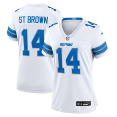 Amon-Ra St. Brown Detroit Lions Women's White Game Jersey - White sale