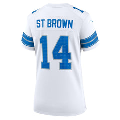 Amon-Ra St. Brown Detroit Lions Women's White Game Jersey - White sale