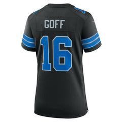 Jared Goff Detroit Lions Women's 2nd Alternate Game Jersey - Black outlet