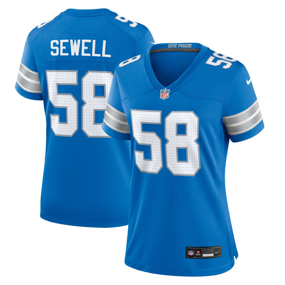 Penei Sewell Detroit Lions Women's Game Jersey - Blue outlet