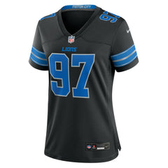 Aidan Hutchinson Detroit Lions Women's 2nd Alternate Game Jersey - Black sale