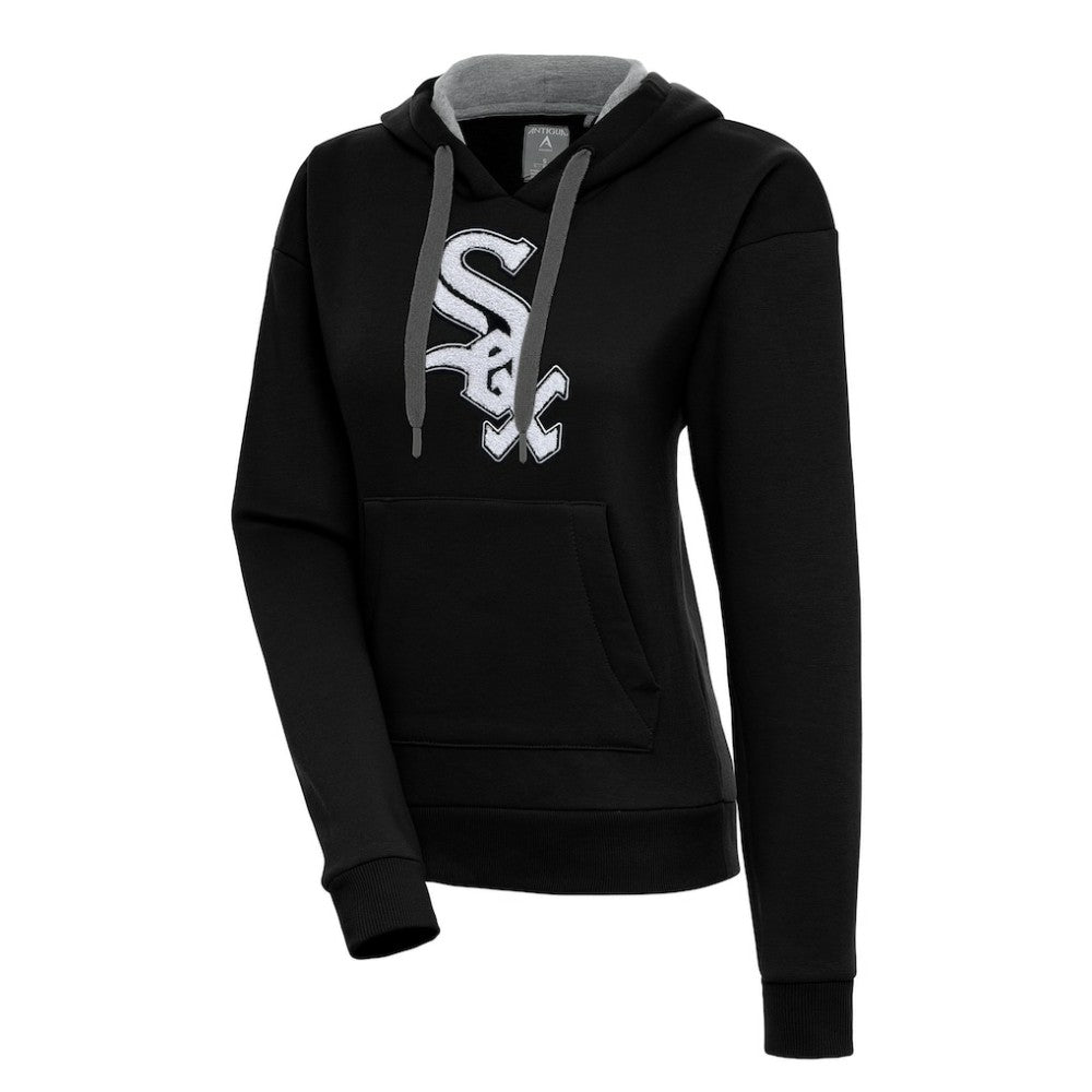 Chicago White Sox Antigua Women's Victory Pullover Hoodie Black