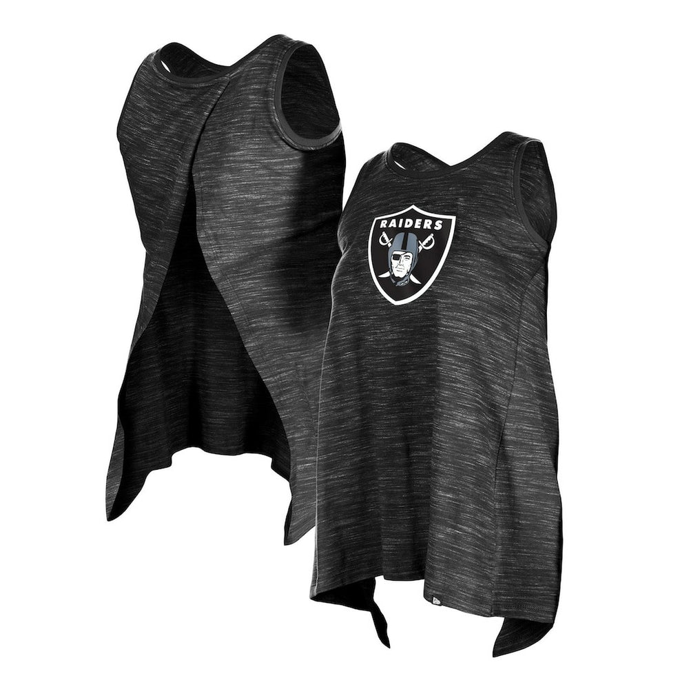 Las Vegas Raiders New Era Women's Plus Size Space Dye Active Tank Top - Black sale