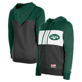 New York Jets New Era Women's Color-Block Full-Zip Hoodie - Green online