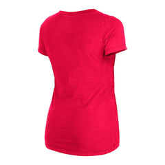 San Francisco 49ers New Era Women's Enzyme Wash Low V-Neck T-Shirt - Scarlet discount