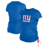 New York Giants New Era Women's Ruched Side T-Shirt - Royal for sale