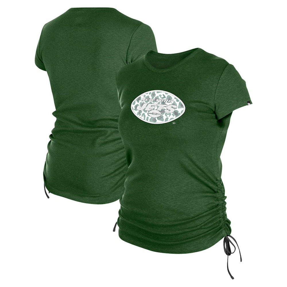 New York Jets New Era Women's Ruched Side T-Shirt - Green online