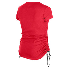 San Francisco 49ers New Era Women's Ruched Side T-Shirt - Red on sale