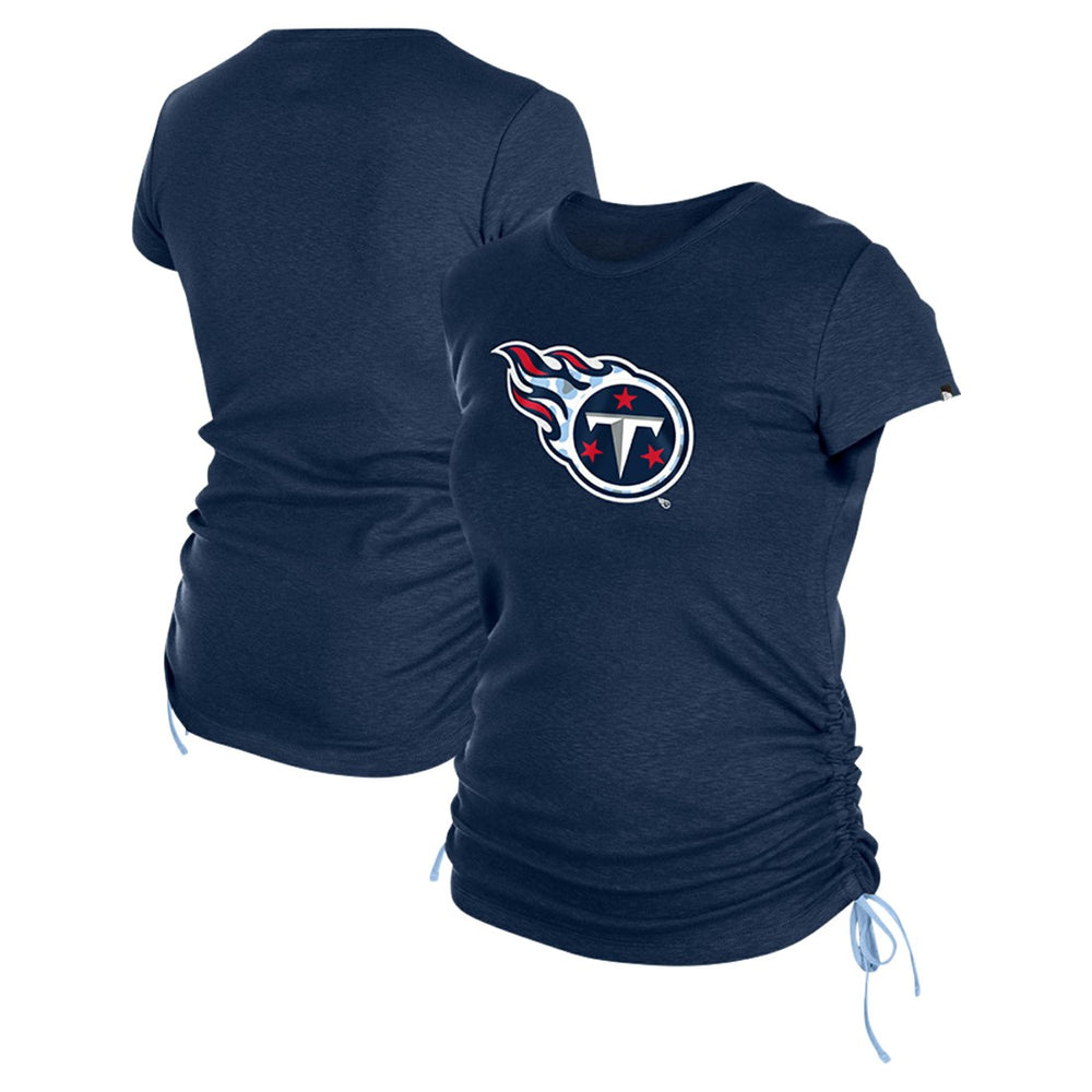 Tennessee Titans New Era Women's Ruched Side T-Shirt - Navy discount