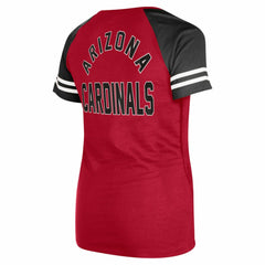 Arizona Cardinals New Era Women's Lace-Up Raglan T-Shirt - Cardinal outlet