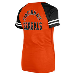 Cincinnati Bengals New Era Women's Lace-Up Raglan T-Shirt - Orange on sale