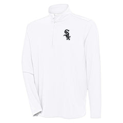 Chicago White Sox Antigua Hunk Quarter-Zip Pullover Top White