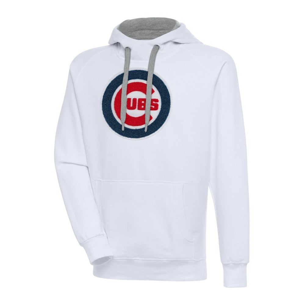 Chicago Cubs Antigua Victory Chenille Pullover Hoodie White