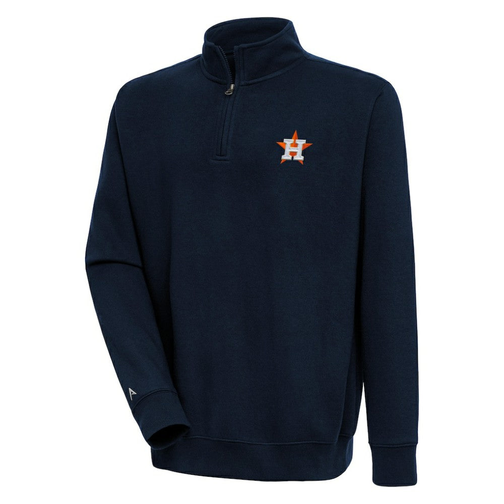 Houston Astros Antigua Victory Quarter-Zip Pullover Top Navy