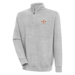 Houston Astros Antigua Victory Quarter-Zip Pullover Top Heather Gray