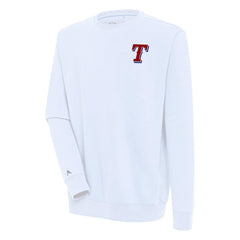 Texas Rangers Antigua Victory Pullover Sweatshirt White