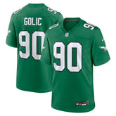 Mike Golic Philadelphia Eagles Retired Player Alternate Game Jersey - Kelly Green on sale