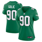 Mike Golic Philadelphia Eagles Women's Alternate Game Jersey - Kelly Green on sale