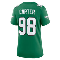Jalen Carter Philadelphia Eagles Women's Alternate Game Jersey - Kelly Green on sale