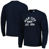 Manchester City Oversized Pullover Sweatshirt Discount - Navy