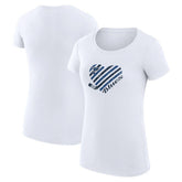 St. Louis Blues G-III 4Her by Carl Banks Women's Super-Slim Fit Lightweight Heart T-Shirt - White T-shirts