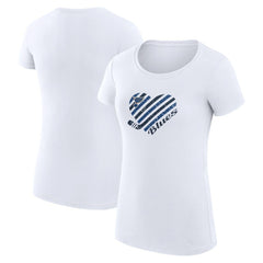 St. Louis Blues G-III 4Her by Carl Banks Women's Super-Slim Fit Lightweight Heart T-Shirt - White T-shirts