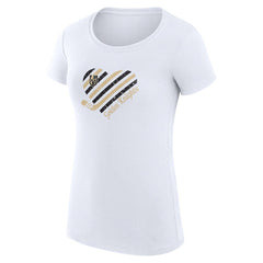 Vegas Golden Knights G-III 4Her by Carl Banks Women's Super-Slim Fit Lightweight Heart T-Shirt - White T-shirts
