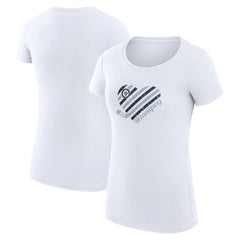 Winnipeg Jets G-III 4Her by Carl Banks Women's Super-Slim Fit Lightweight Heart T-Shirt - White T-shirts