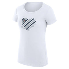 Winnipeg Jets G-III 4Her by Carl Banks Women's Super-Slim Fit Lightweight Heart T-Shirt - White T-shirts