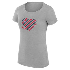 Montreal Canadiens G-III 4Her by Carl Banks Women's Super-Slim Fit Lightweight Heart T-Shirt - Heather Gray T-shirts