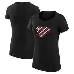Carolina Hurricanes G-III 4Her by Carl Banks Women's Super-Slim Fit Lightweight Heart T-Shirt - Black T-shirts