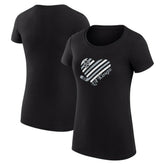 Los Angeles Kings G-III 4Her by Carl Banks Women's Super-Slim Fit Lightweight Heart T-Shirt - Black T-shirts