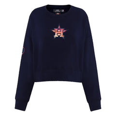 Houston Astros Pro Standard Women's Painted Sky Pullover Sweatshirt Navy